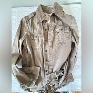 All Son Men's Tan Casual shirt